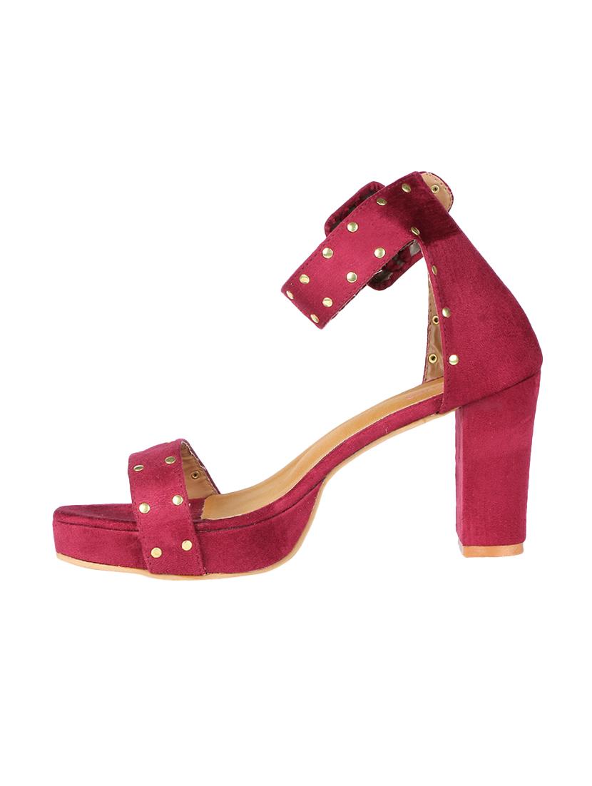 maroon closed back sandals - 16981351 - Standard Image - 1
