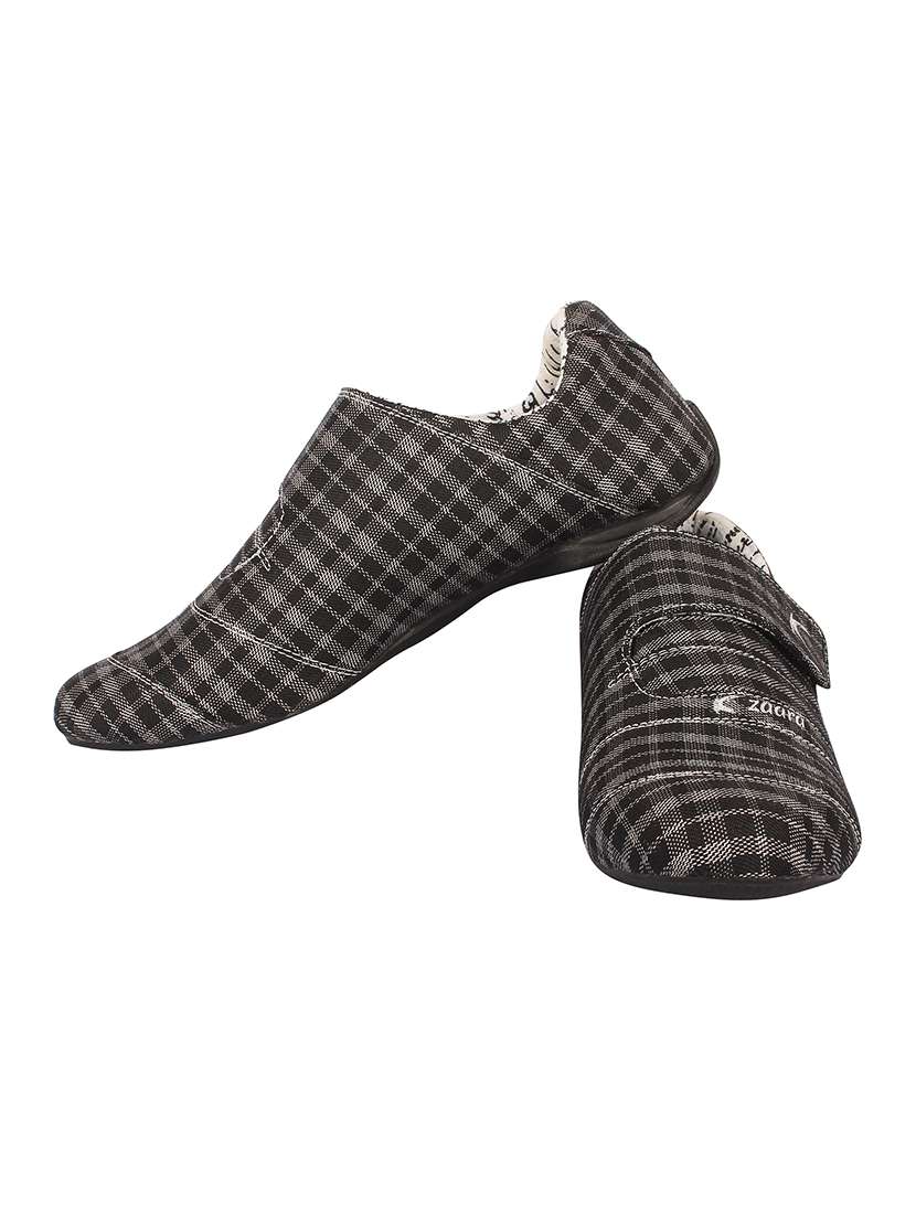 grey fabric slip on shoes - 16981908 -  Standard Image - 1