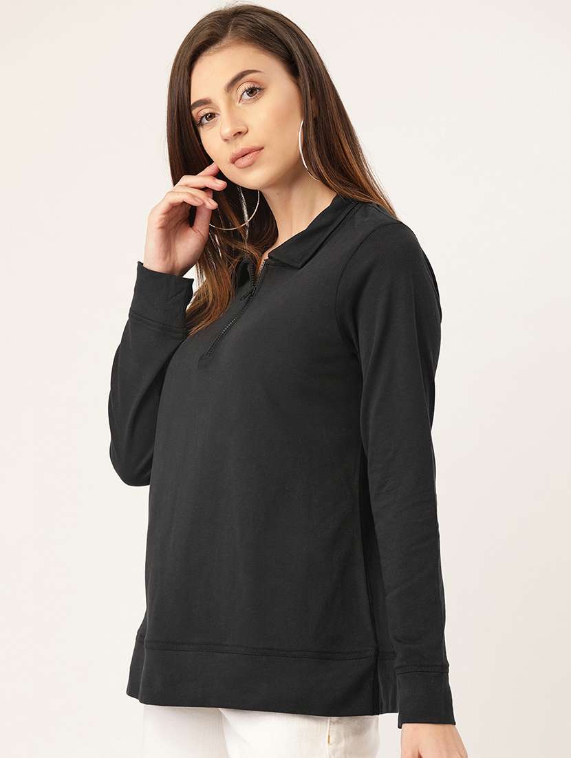women's plain polo neck t-shirt - 16982141 -  Standard Image - 1