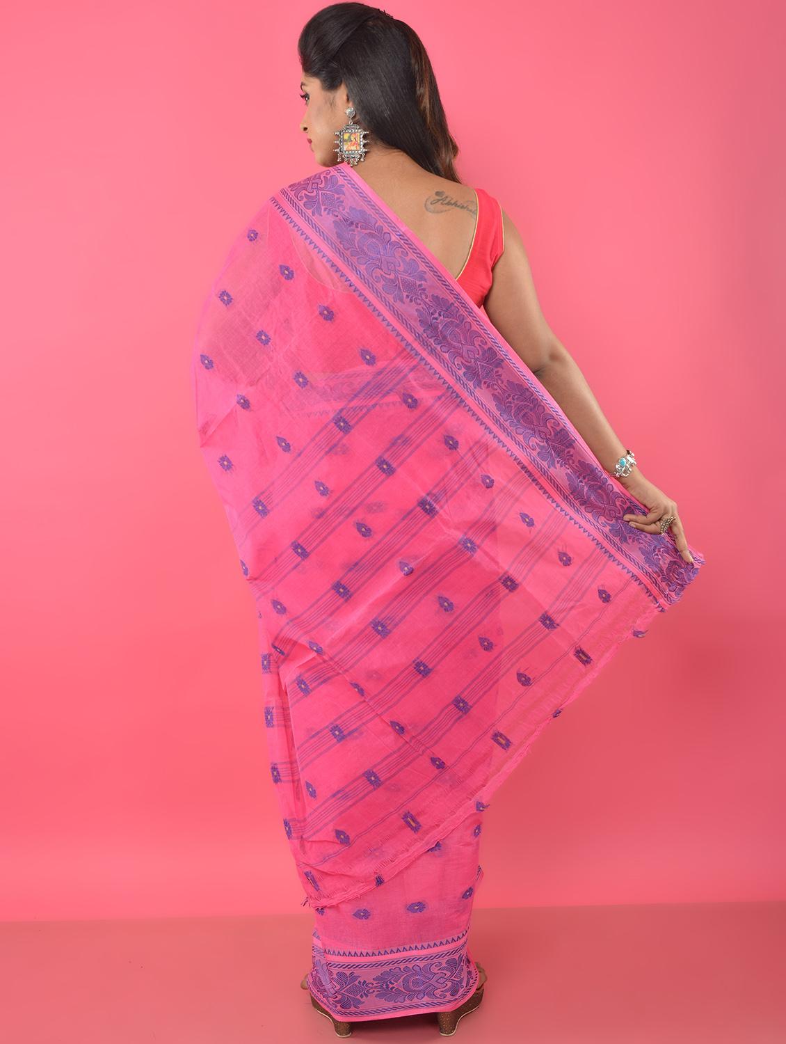 self design tant saree - 16985931 -  Standard Image - 1