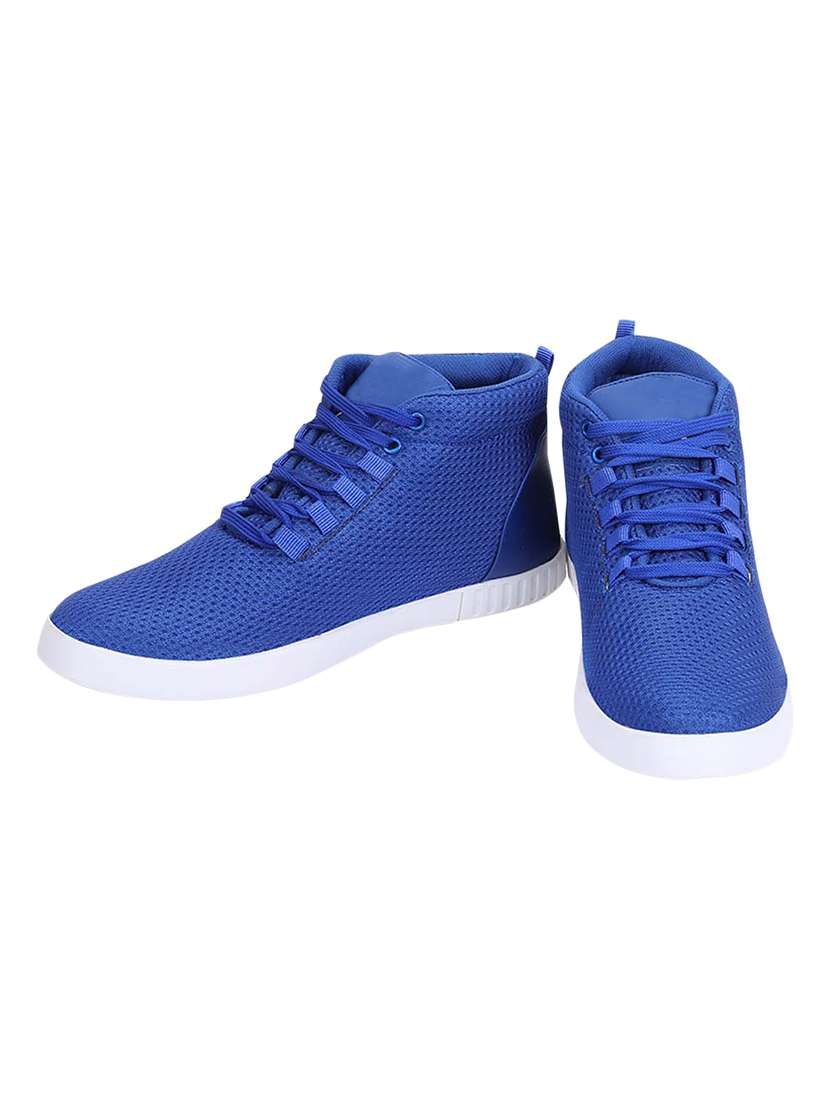 blue mesh & synthetic lace up shoes - 16987153 -  Standard Image - 1