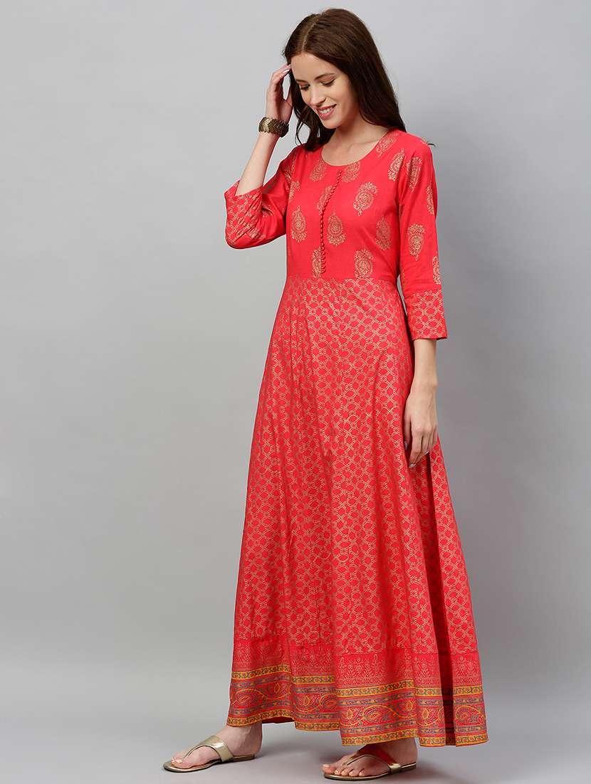 Foil Print Anarkali Kurta