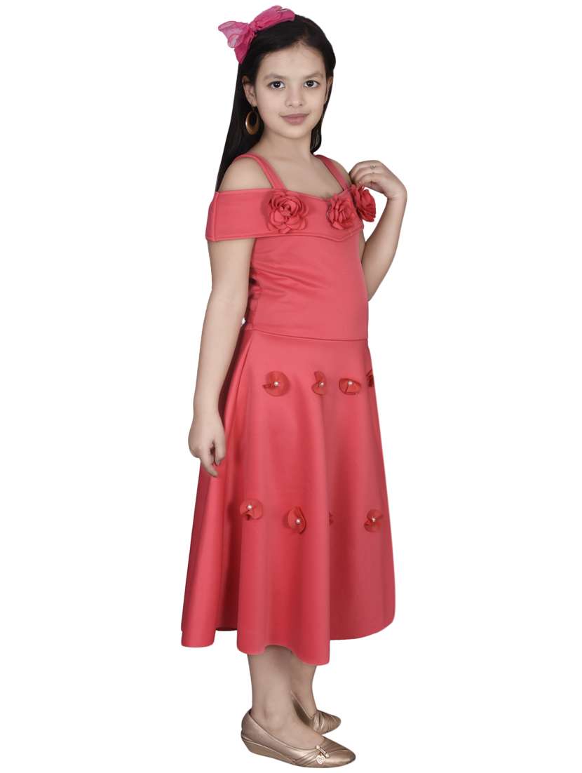 orange cotton blend frock - 16988384 -  Standard Image - 1