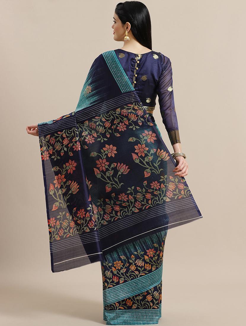 floral bhagalpuri saree with blouse - 16988409 - Standard Image - 1