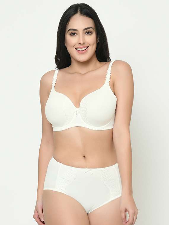 bow patch bra with panty set 
