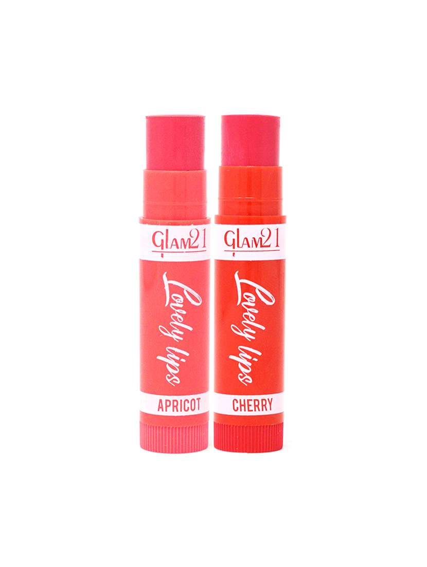 glam21 16hrs moisture lip balm spf 30 apricot and cherry pack of 2