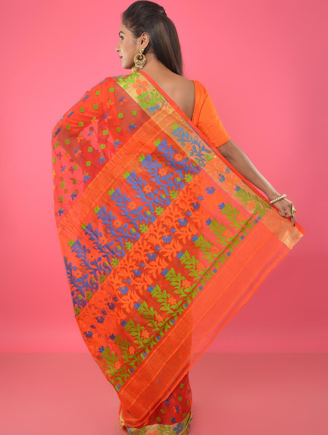 self design jamdani saree - 16989138 -  Standard Image - 1