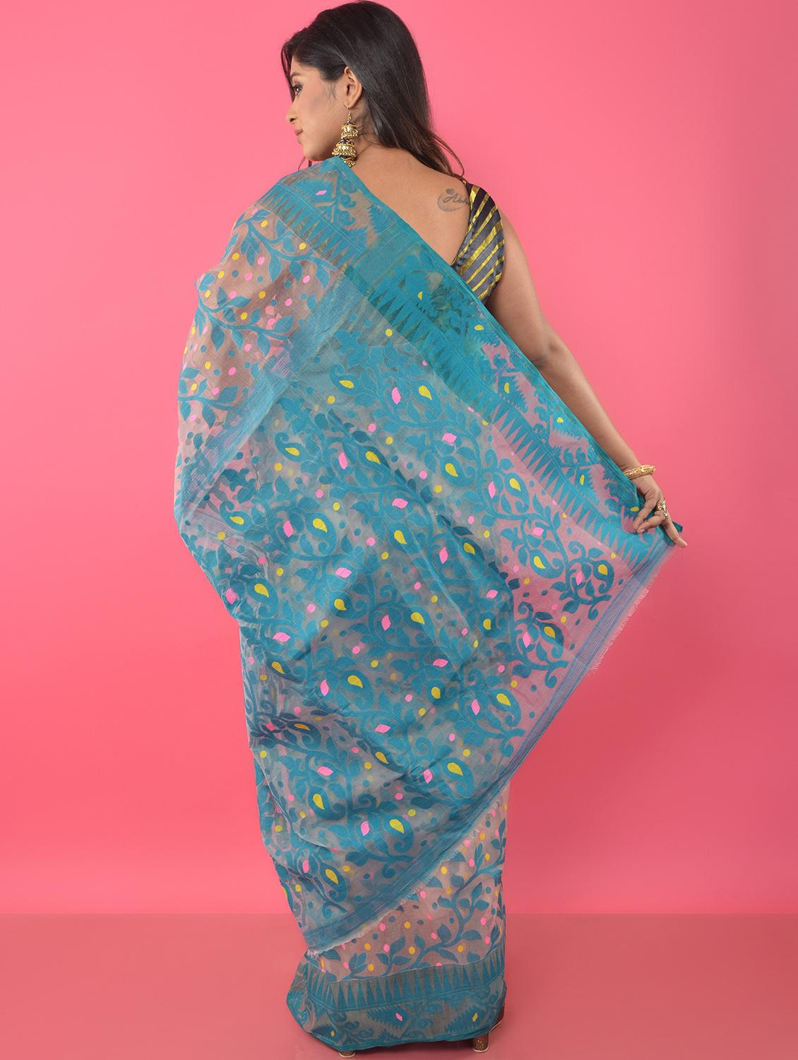 self design jamdani saree - 16989140 -  Standard Image - 1