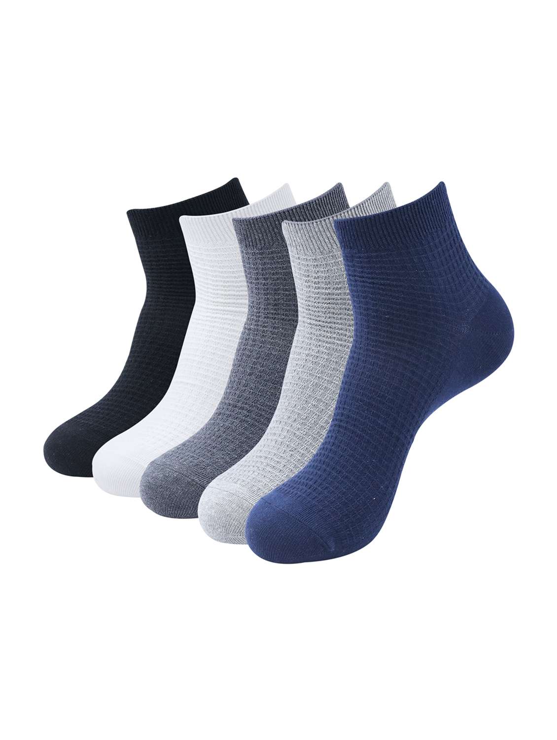 men multi colored cotton ankle length sock