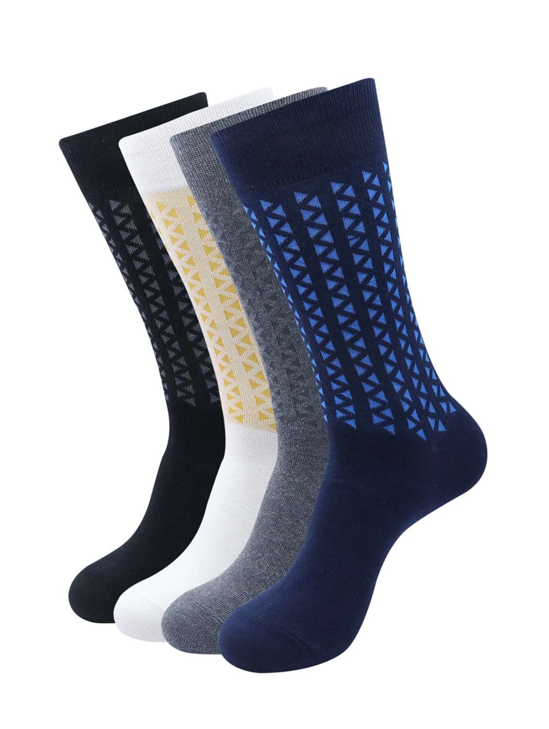 men pack of 4 printed above ankle length sock