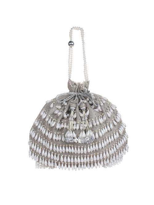 silver shimmer quirky potli - 16989224 -  Standard Image - 0