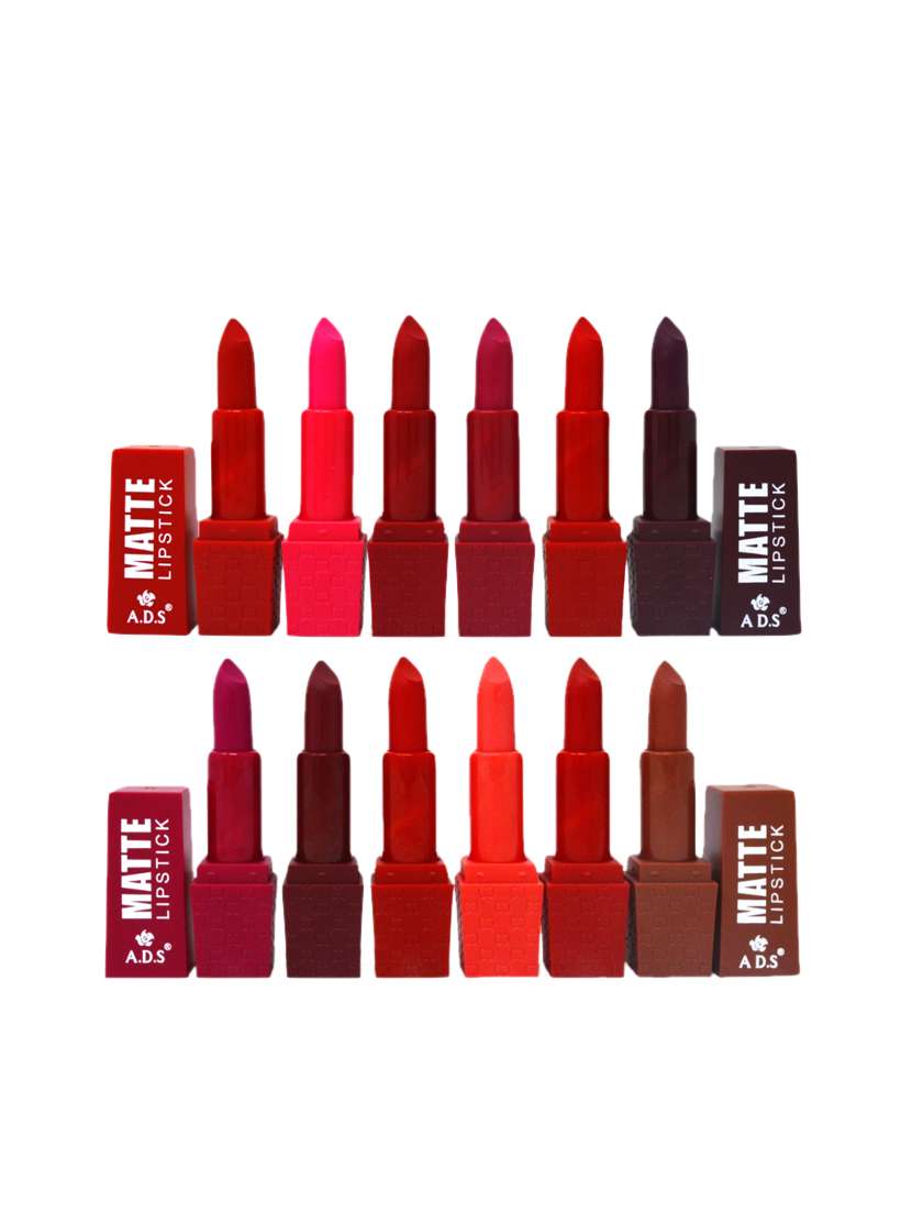 ads good choice india matte lipstick a01745, 3.5g each pack of 12