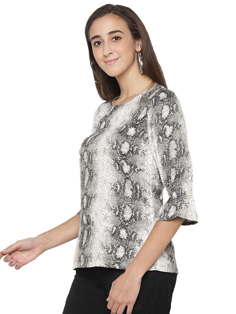 women's straight round neck top - 16989828 -  Standard Image - 1