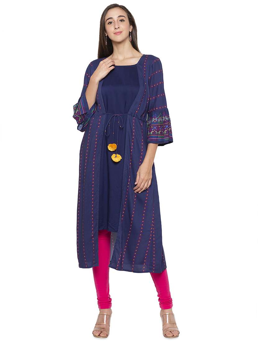 printed layered kurta 