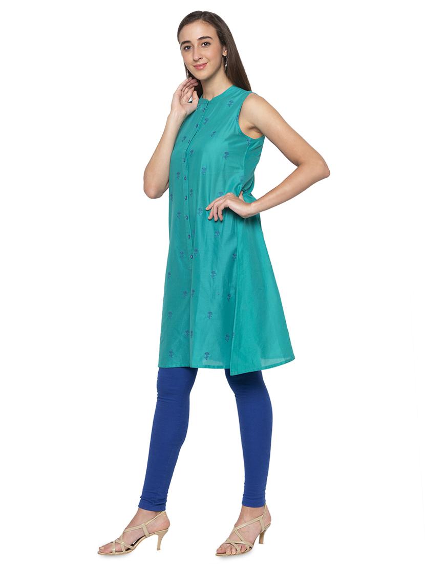 embroidered a-line kurta  - 16989984 -  Standard Image - 1