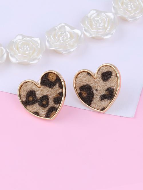 gold metal studs earring - 16991828 - Standard Image - 0