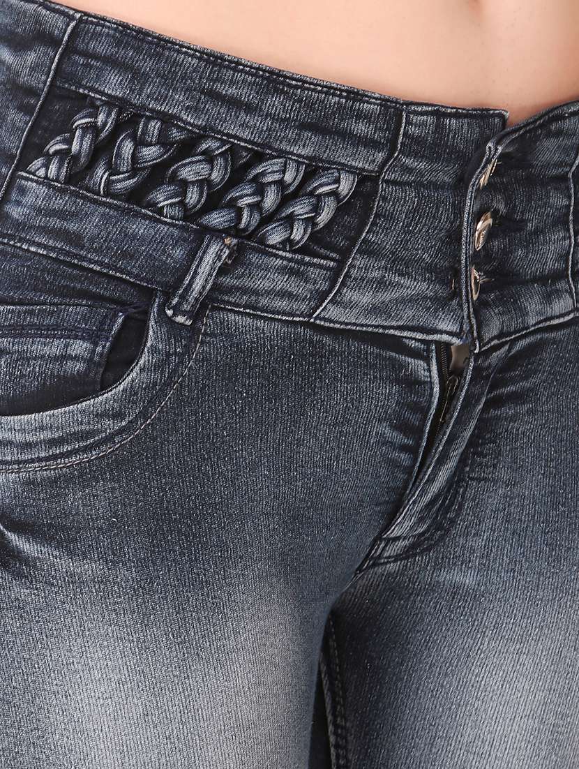 women's plain slim fit jeans - 16992446 - Standard Image - 4