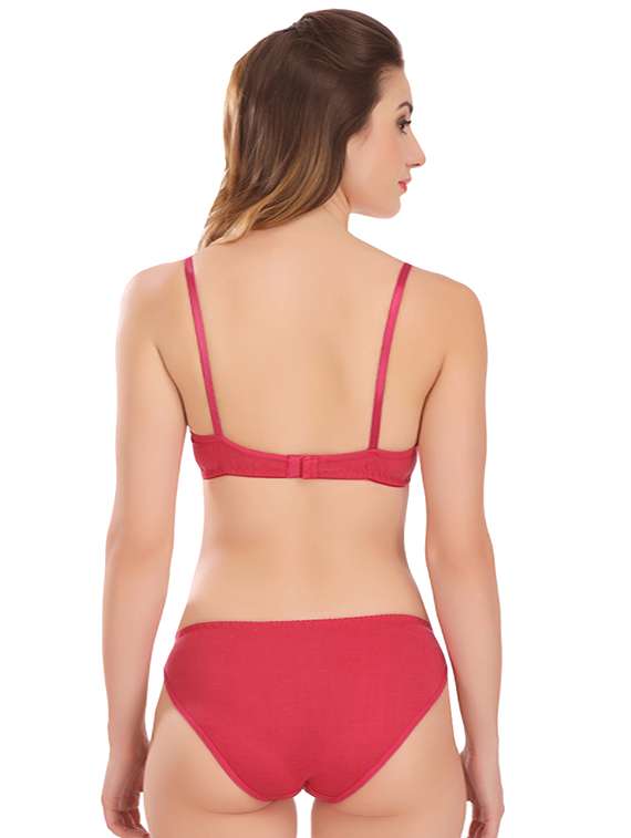 floral patch lace detail bra & panty set  - 16992536 -  Standard Image - 1