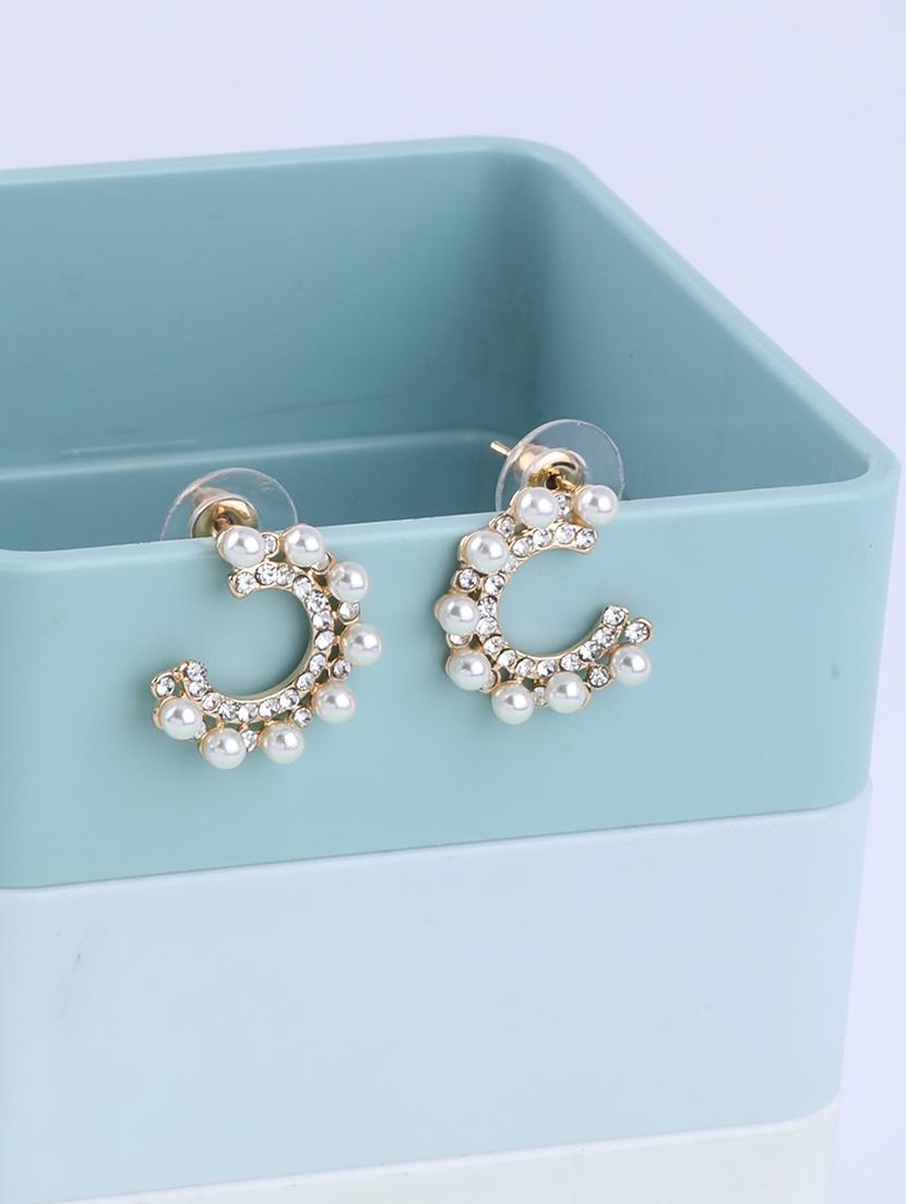 gold metal drop earring - 16994302 - Zoom Image - 0