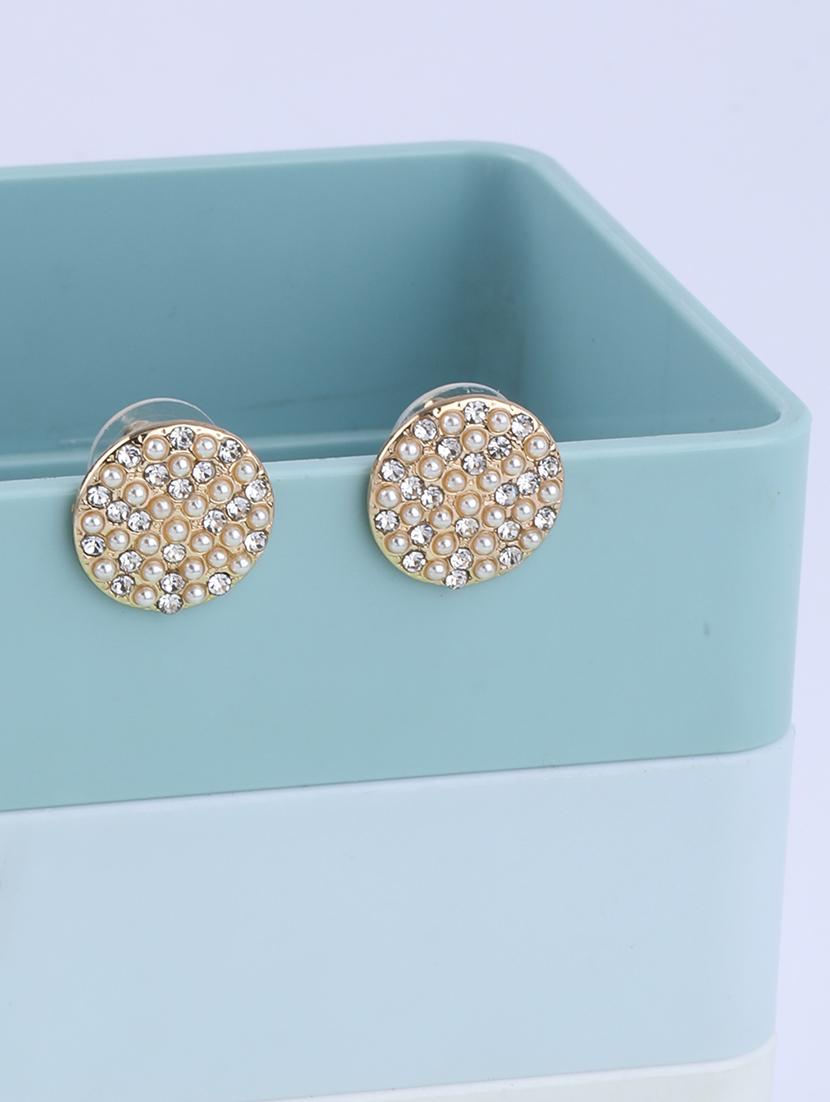 gold metal studs earring - 16994306 - Zoom Image - 0