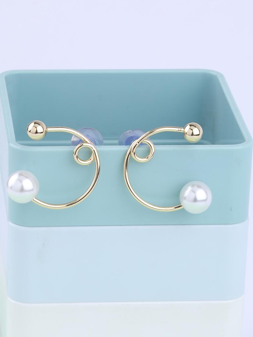 gold metal drop earring - 16994308 -  Zoom Image - 0