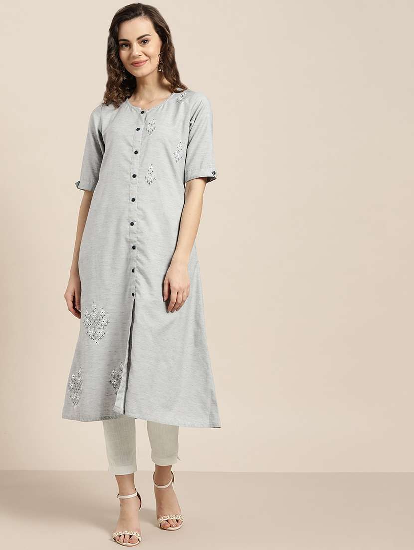embroidered kurta pant set