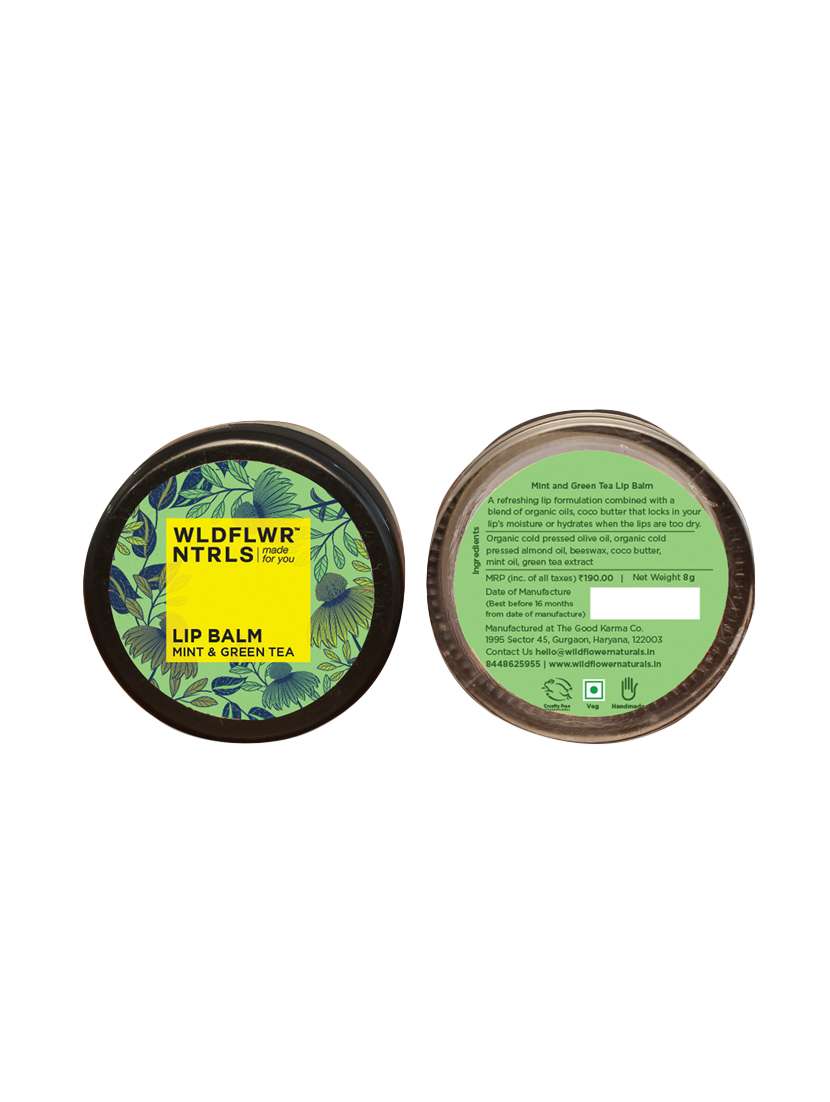mint and green tea lip balm