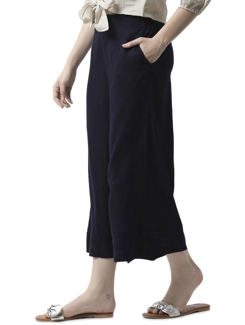 mid rise solid palazzo - 16995771 - Standard Image - 1