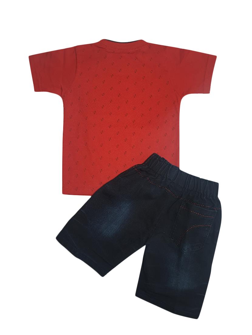 red cotton shorts set twin - 16996906 -  Standard Image - 1