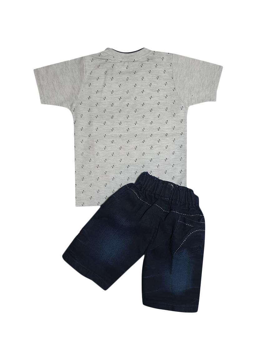 grey cotton shorts set twin sets  - 16996907 -  Standard Image - 1