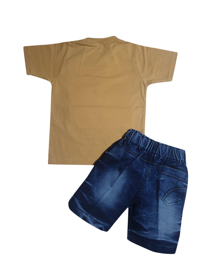 brown cotton shorts set twin sets - 16996913 - Standard Image - 1
