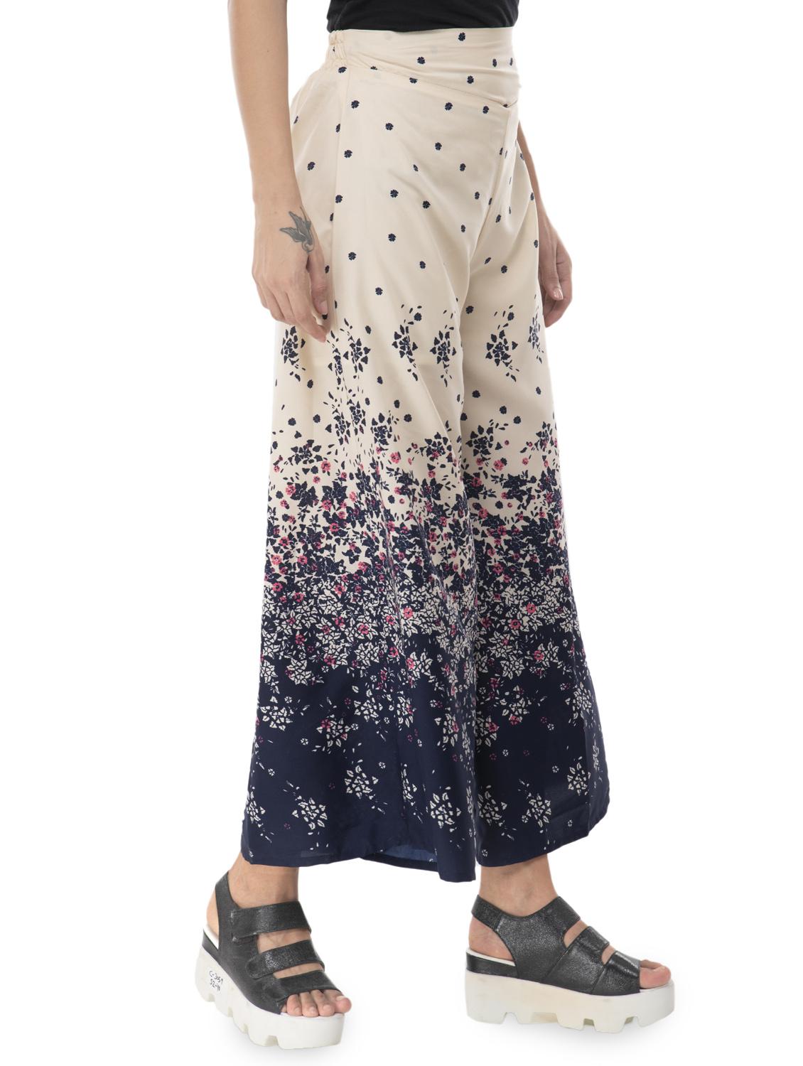 high rise floral palazzo - 16997055 -  Standard Image - 1