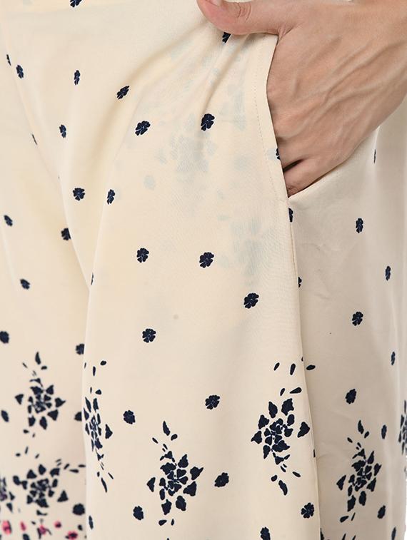 high rise floral palazzo - 16997055 - Standard Image - 4