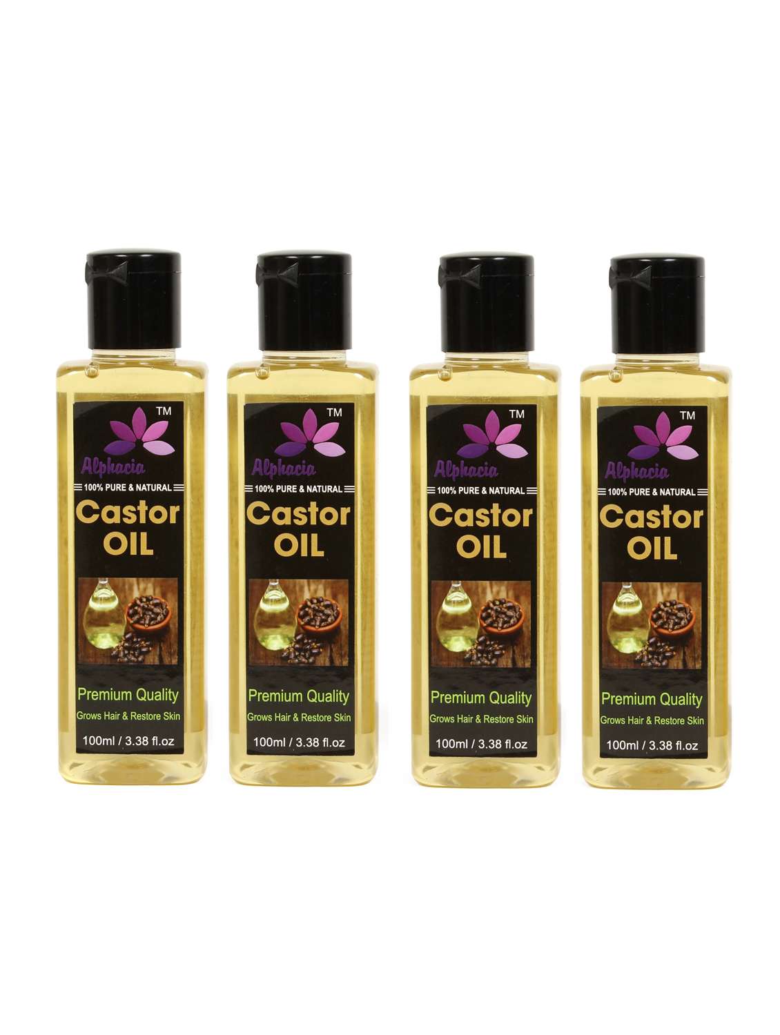 alphacia 100% pure and natural castor oil 400ml