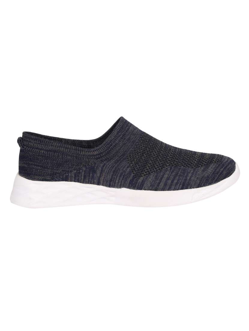 navy fabric sport shoes - 16997899 - Standard Image - 1