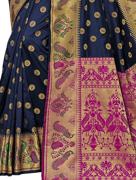 self design woven saree with blouse - 17000065 - Standard Image - 1