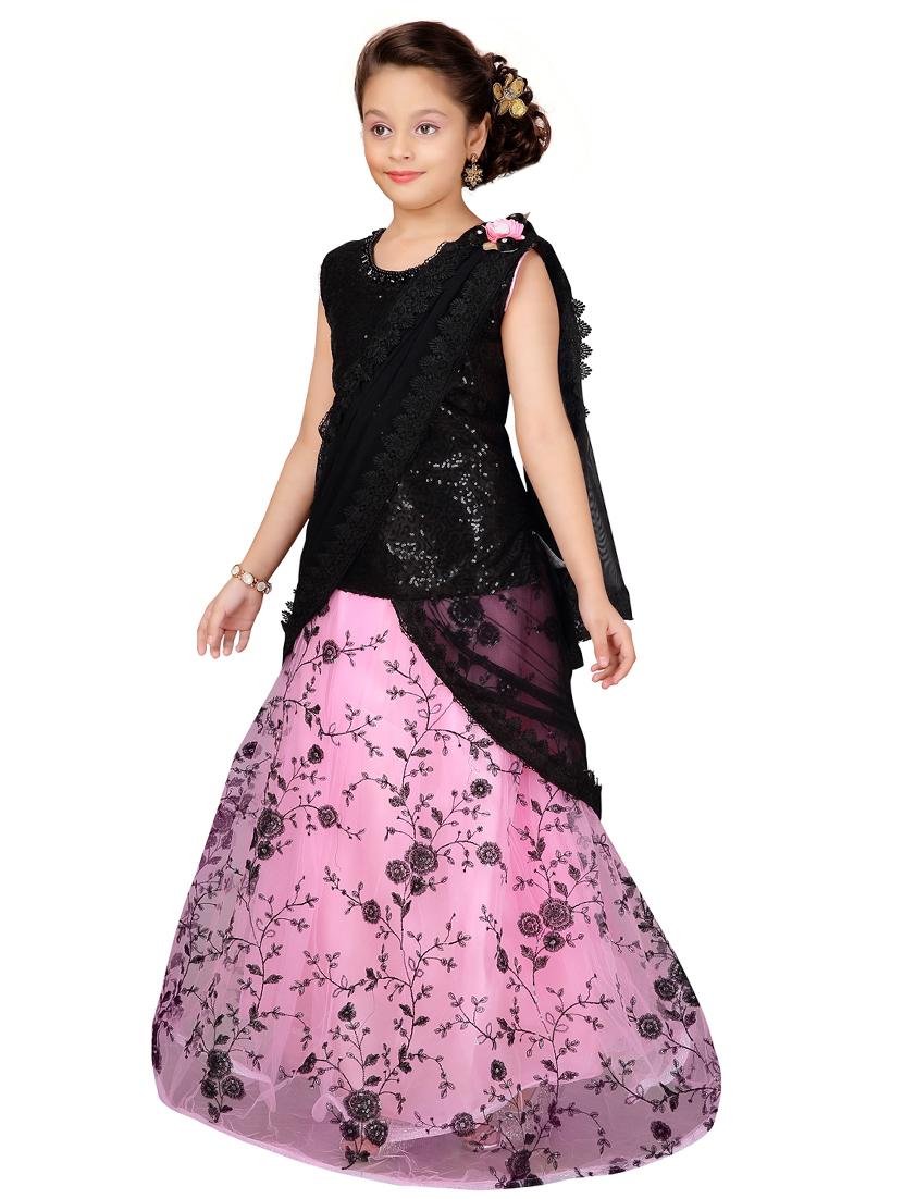 black net lehenga choli - 17000574 - Standard Image - 1