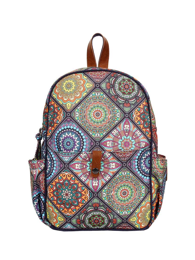 blue canvas regular backpack