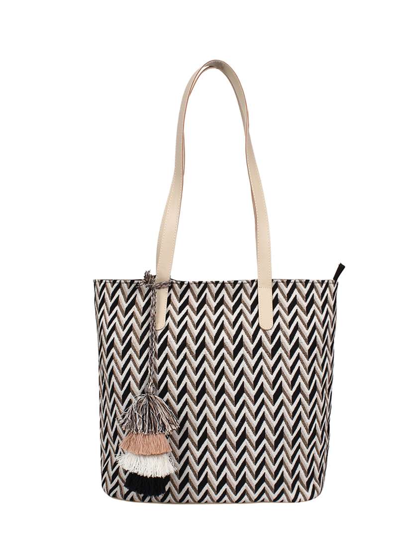 beige cotton handbag