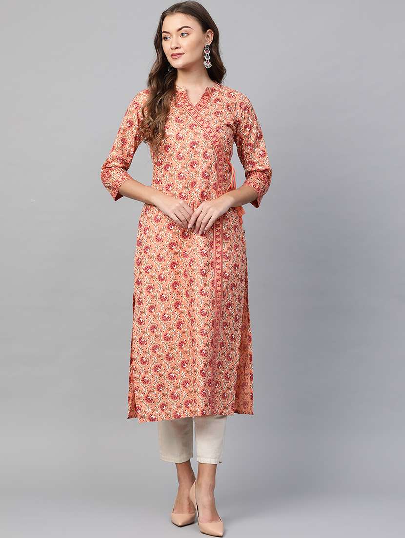 floral straight kurta