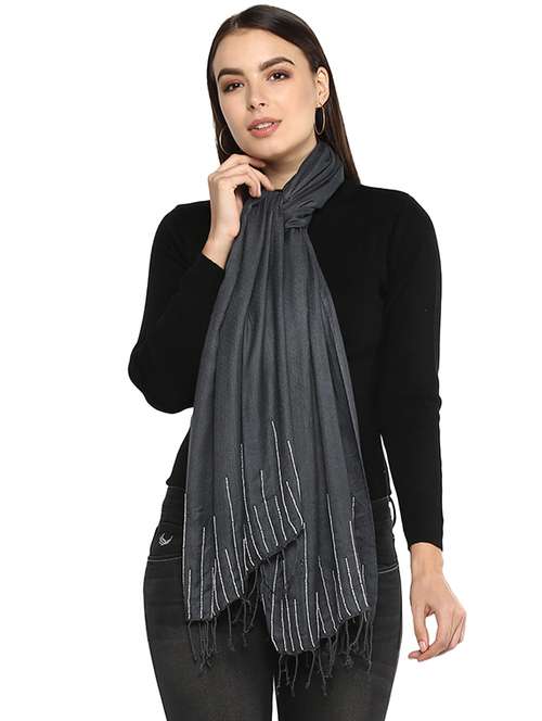 grey wool stole - 17007180 -  Standard Image - 0