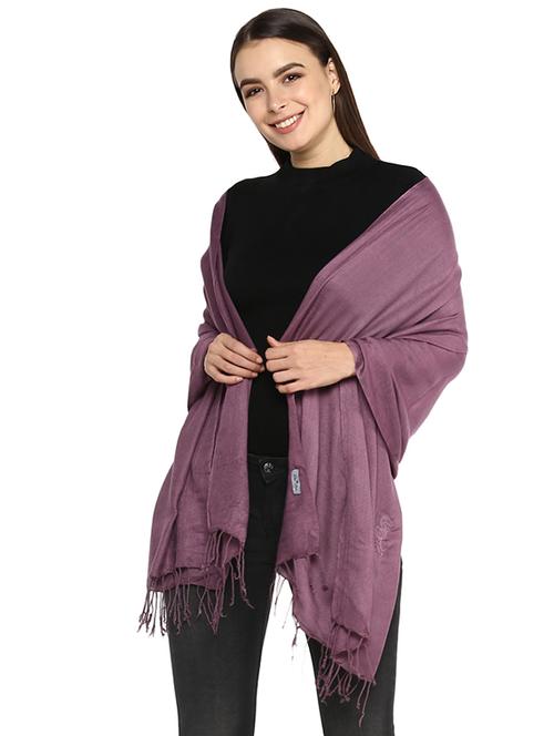 purple wool stole - 17007256 - Standard Image - 0