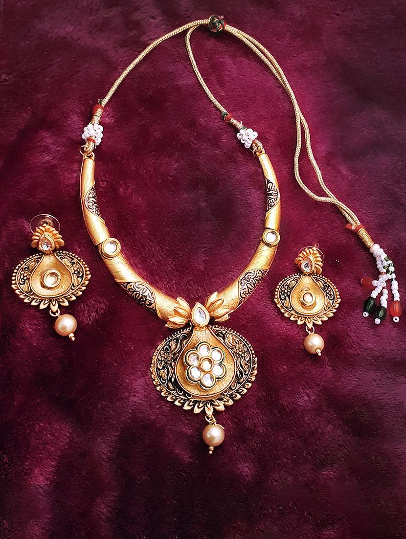 copper gold plated choker necklace - 17008831 - Zoom Image - 0