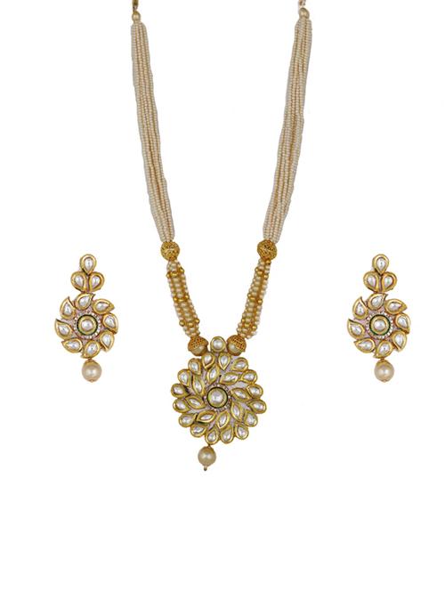 gold plated pearl necklace - 17008850 - Standard Image - 0