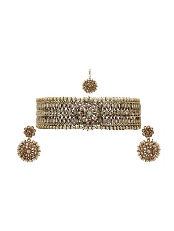 gold plated choker necklace - 17008863 - Zoom Image - 0