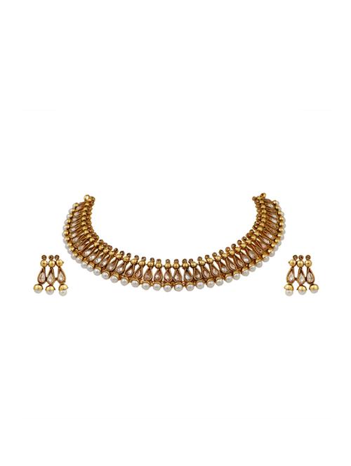 gold plated choker necklace - 17008864 - Standard Image - 0
