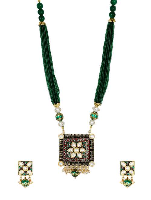 green gold plated pearl necklace - 17008878 -  Standard Image - 0
