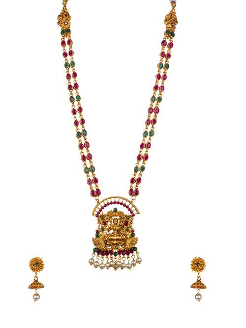gold plated bridal necklace - 17008898 - Standard Image - 0