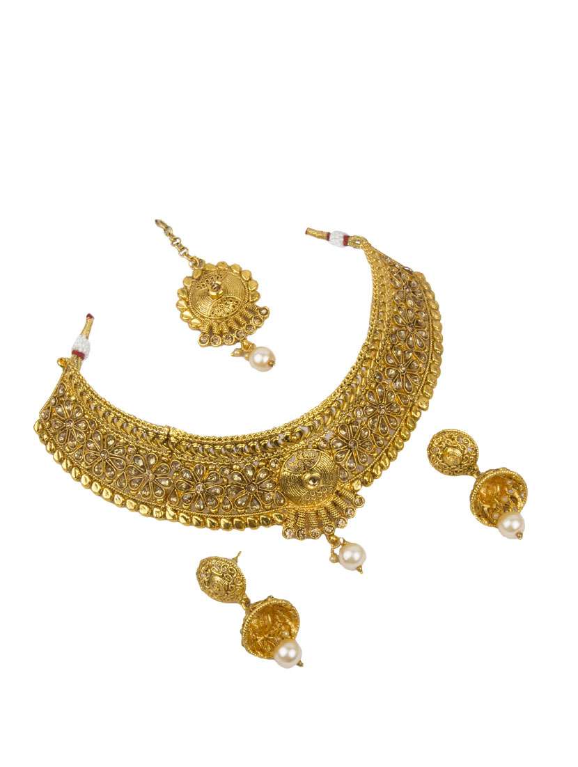 gold plated choker necklace