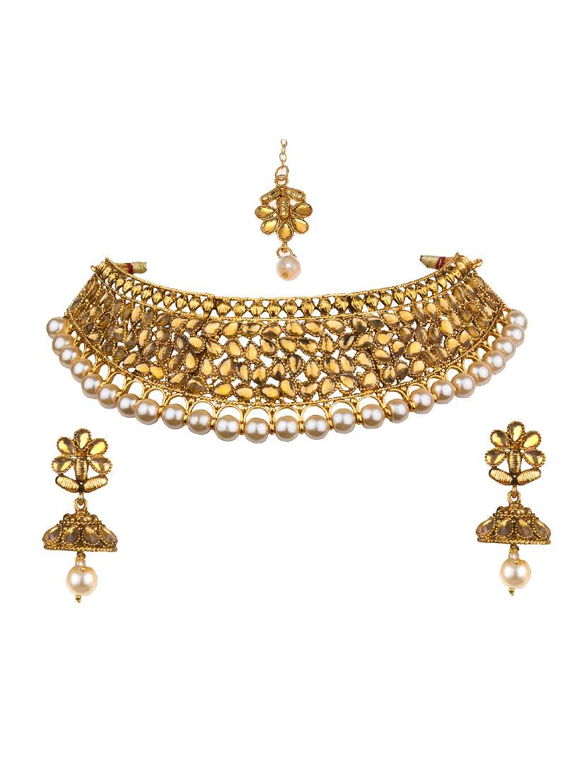 Choker Necklace Amazon Shopping Necklace Buy Online Gold Plated